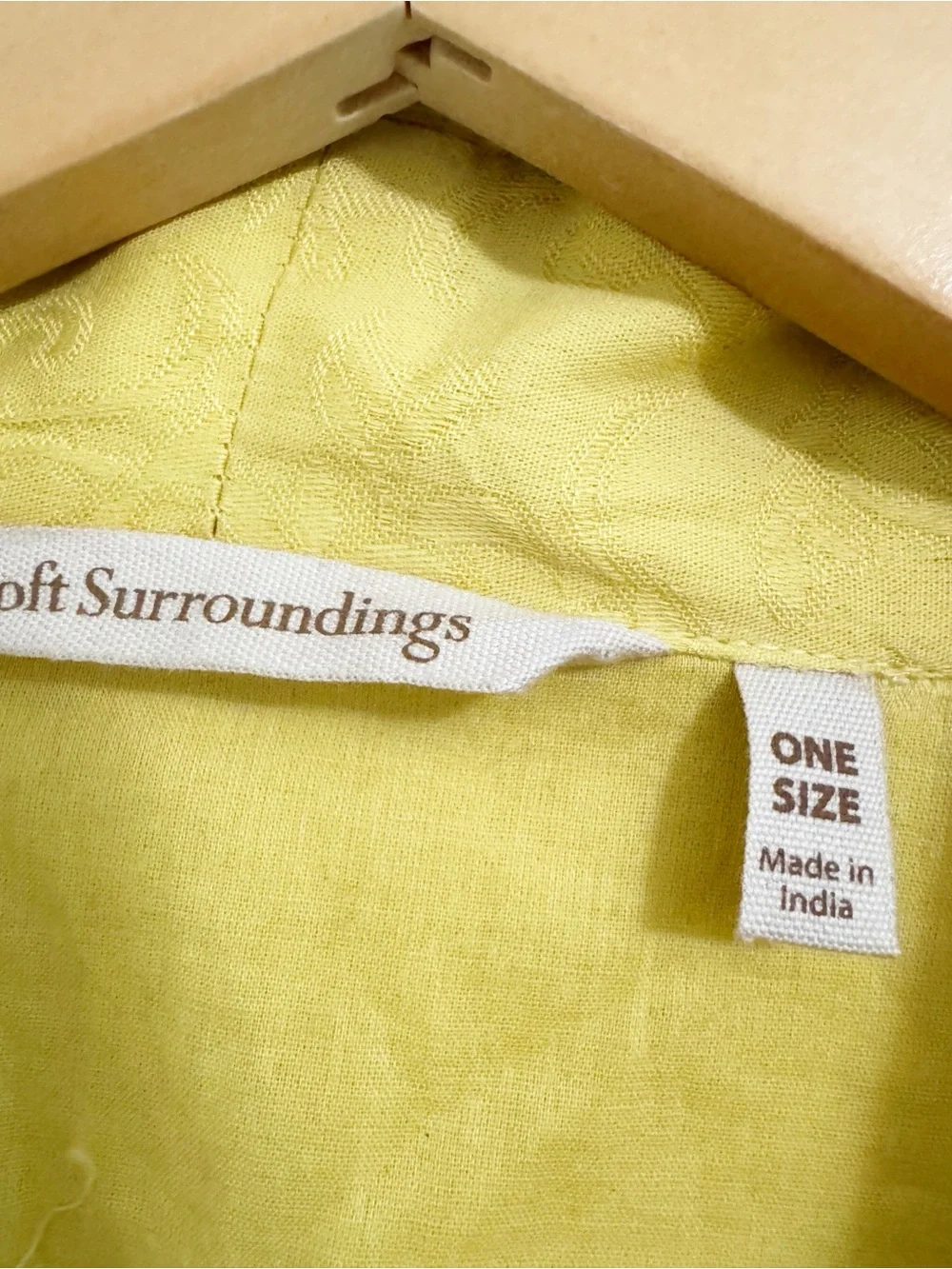 Soft Surroundings Tattan Park Topper Yellow OS